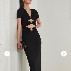 Christopher Esber Orbit cutout embellished stretch-jersey midi dress. UK12/US8